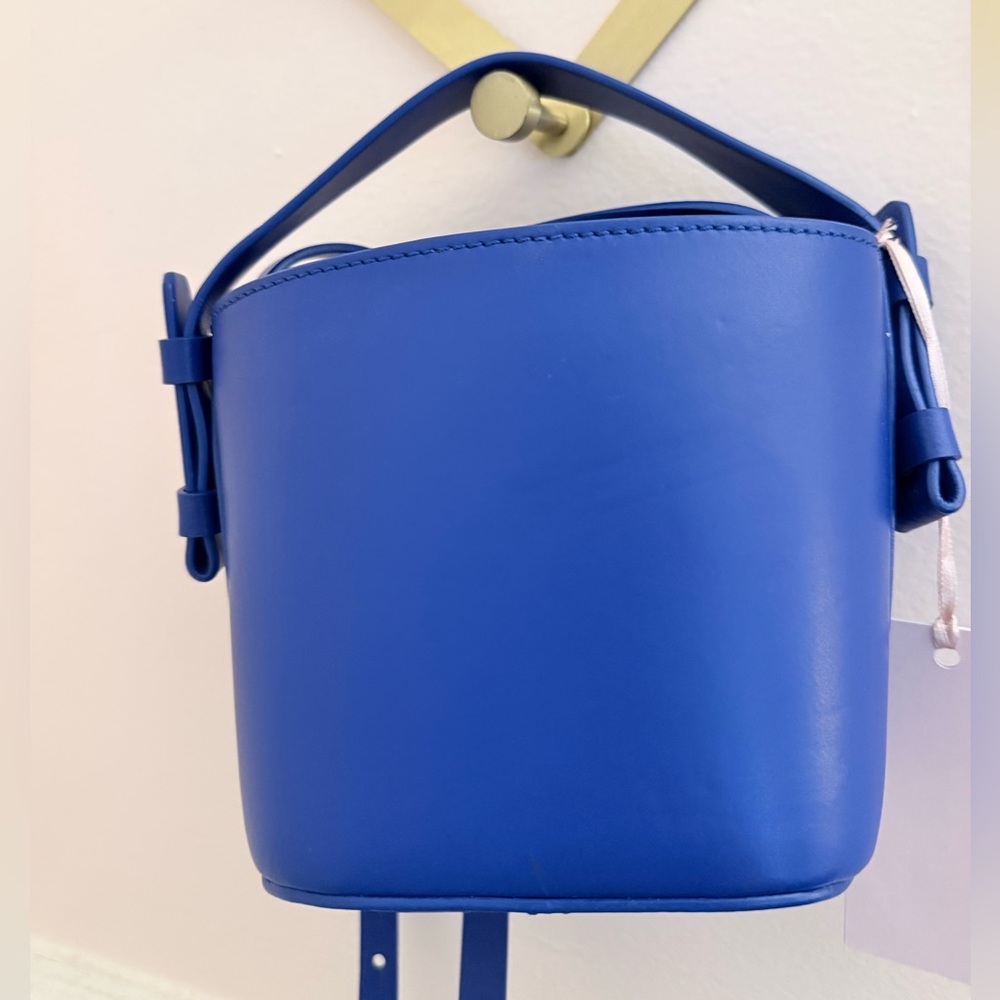 Nico Giani Cobalt Blue Bucket Leather Handbag